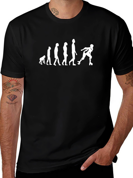 Evolution Roller Skate T-Shirt - Black Cotton Tee