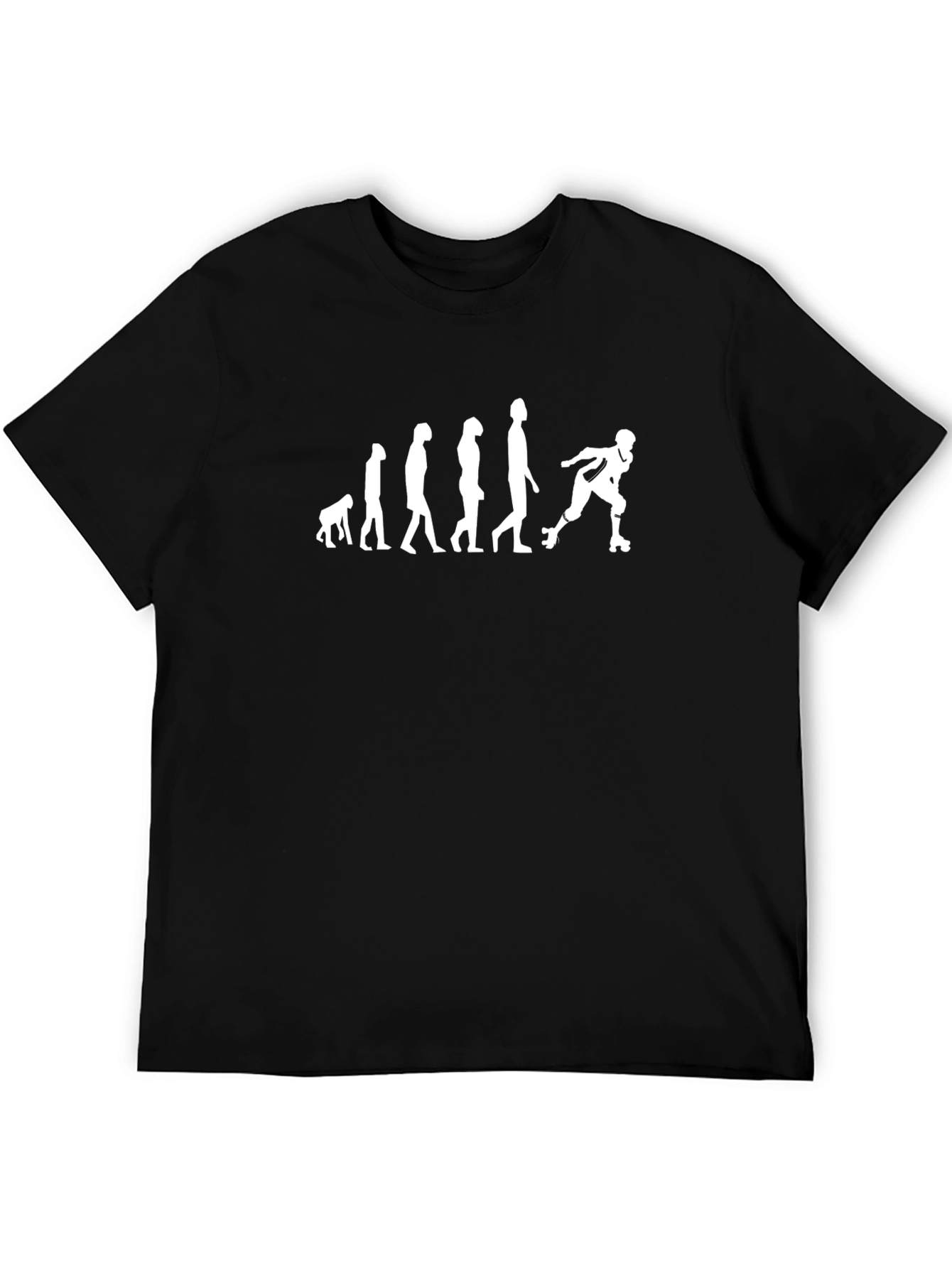 Evolution Roller Skate T-Shirt - Black Cotton Tee