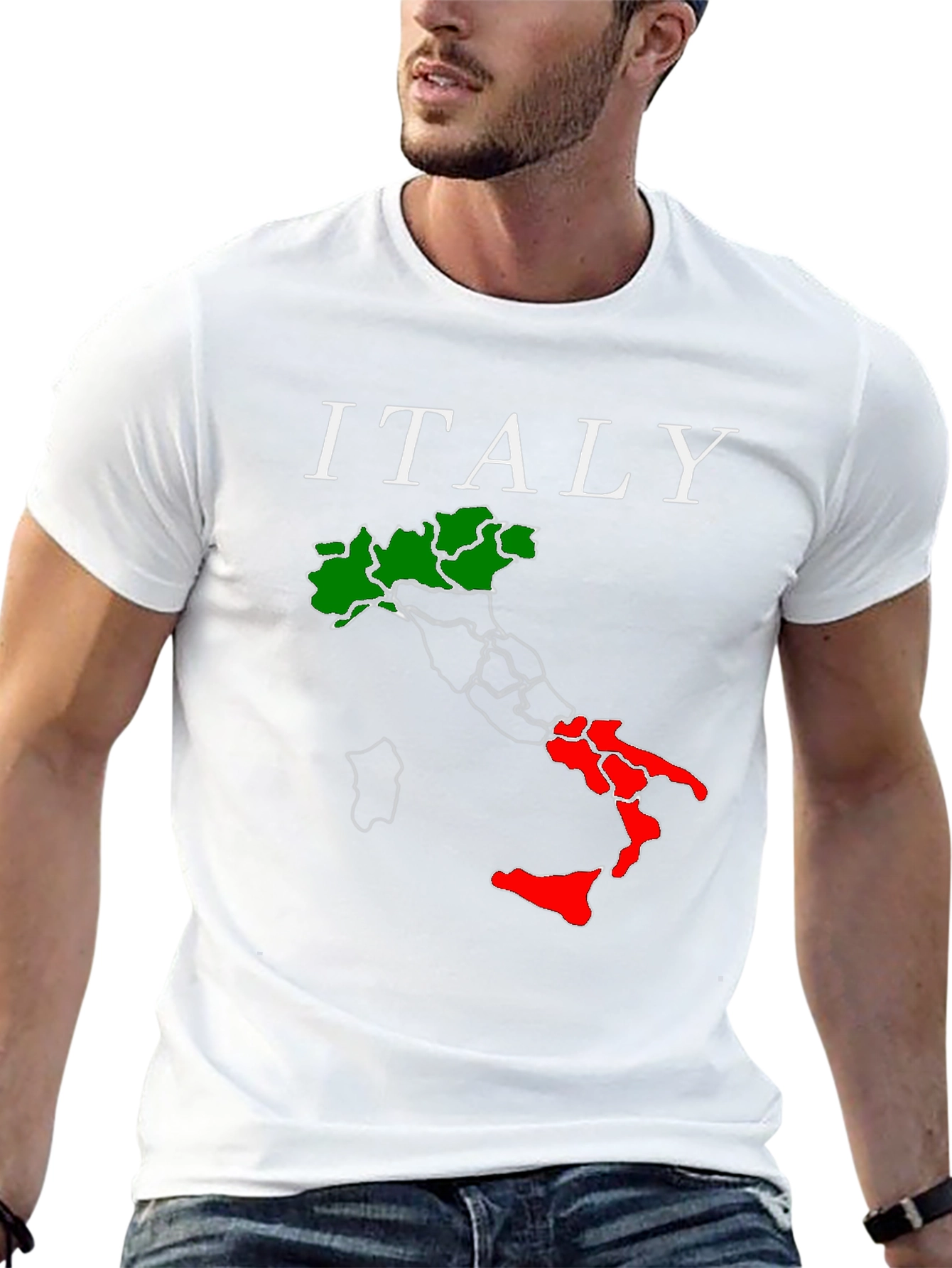 Italy Map Graphic T-Shirt - Black Tee