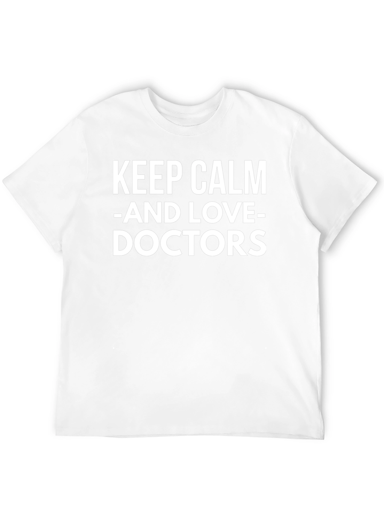 Keep Calm and Love Doctors Black T-Shirt