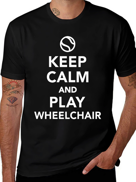 Keep Calm Play Wheelchair T-Shirt