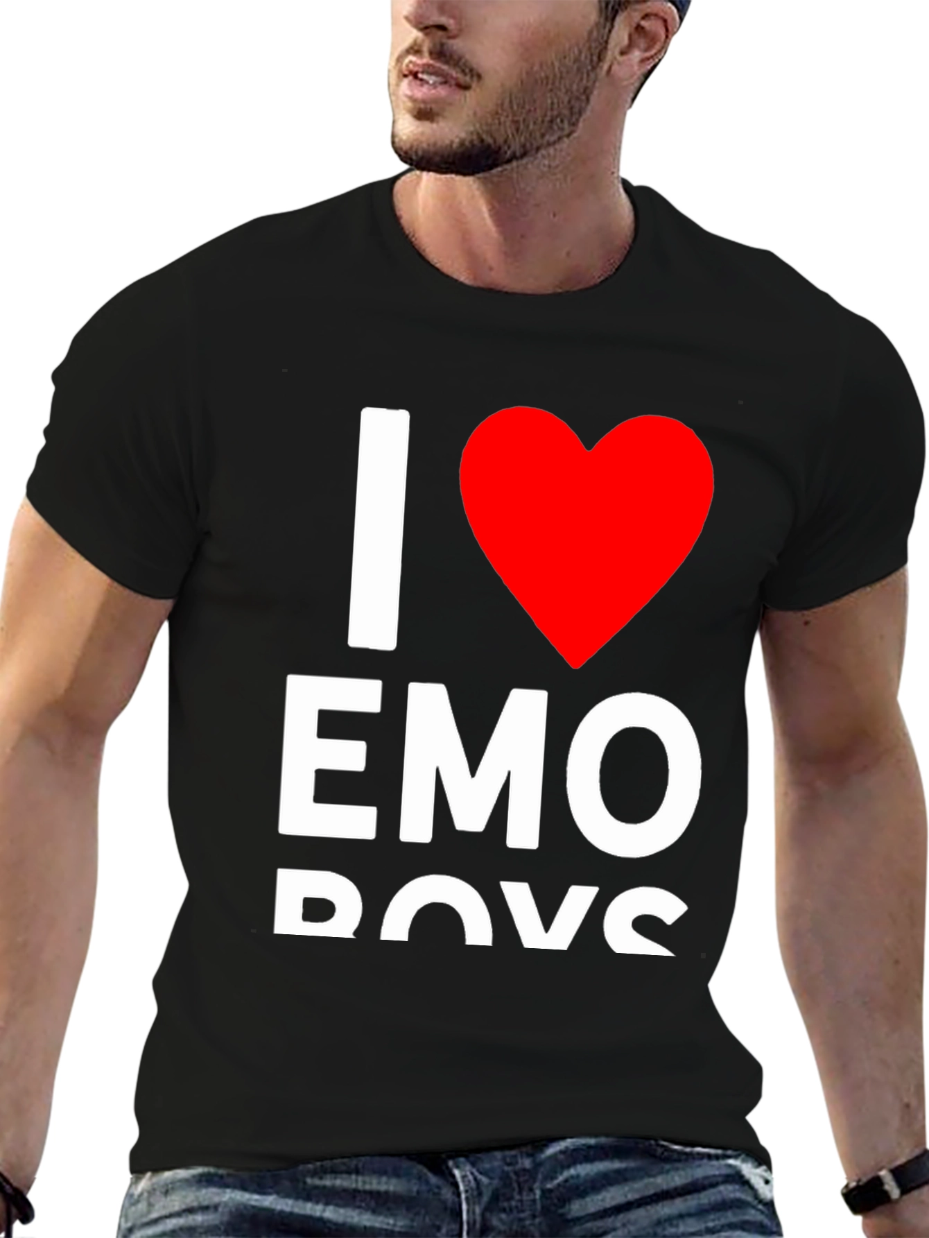 I Heart Emo Boys T-Shirt - Trendy Graphic Tee