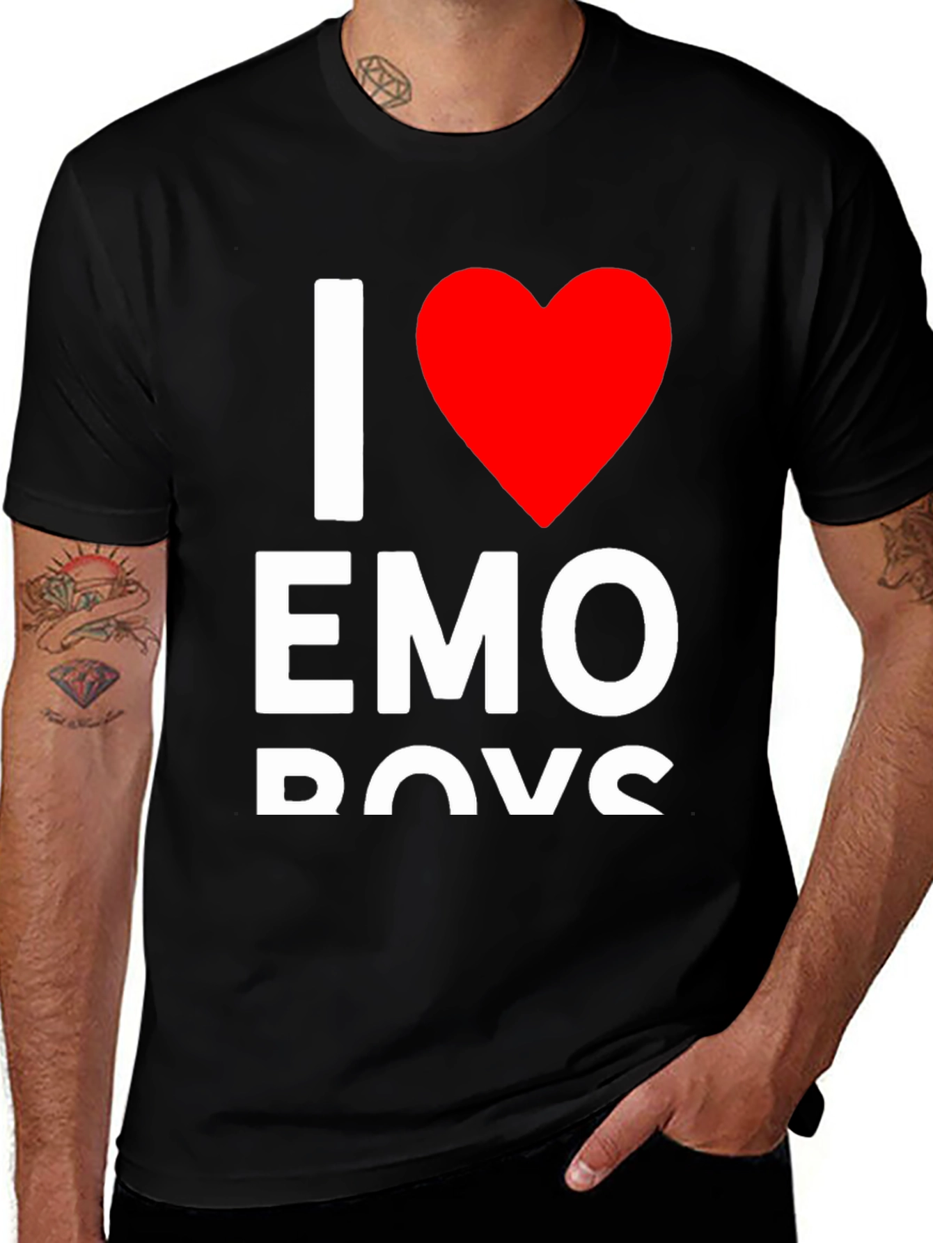 I Heart Emo Boys T-Shirt - Trendy Graphic Tee