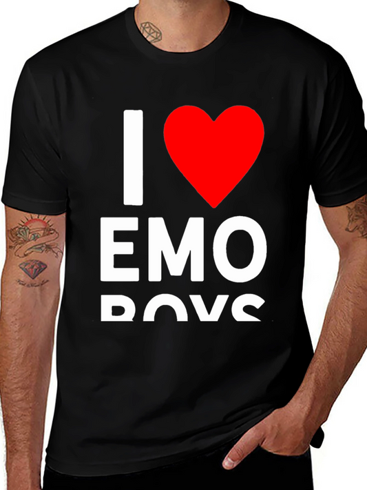 I Heart Emo Boys T-Shirt - Trendy Graphic Tee