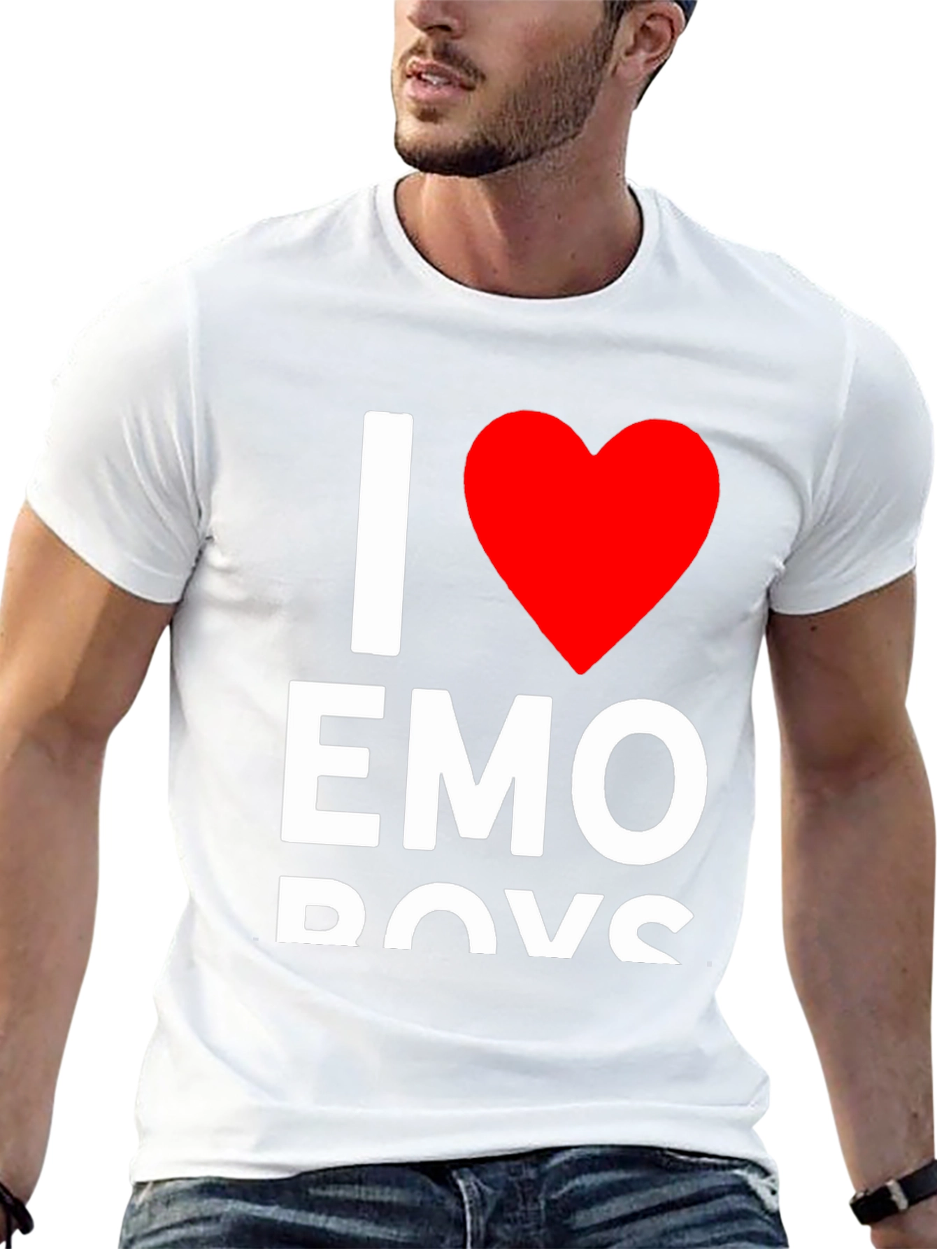 I Heart Emo Boys T-Shirt - Trendy Graphic Tee