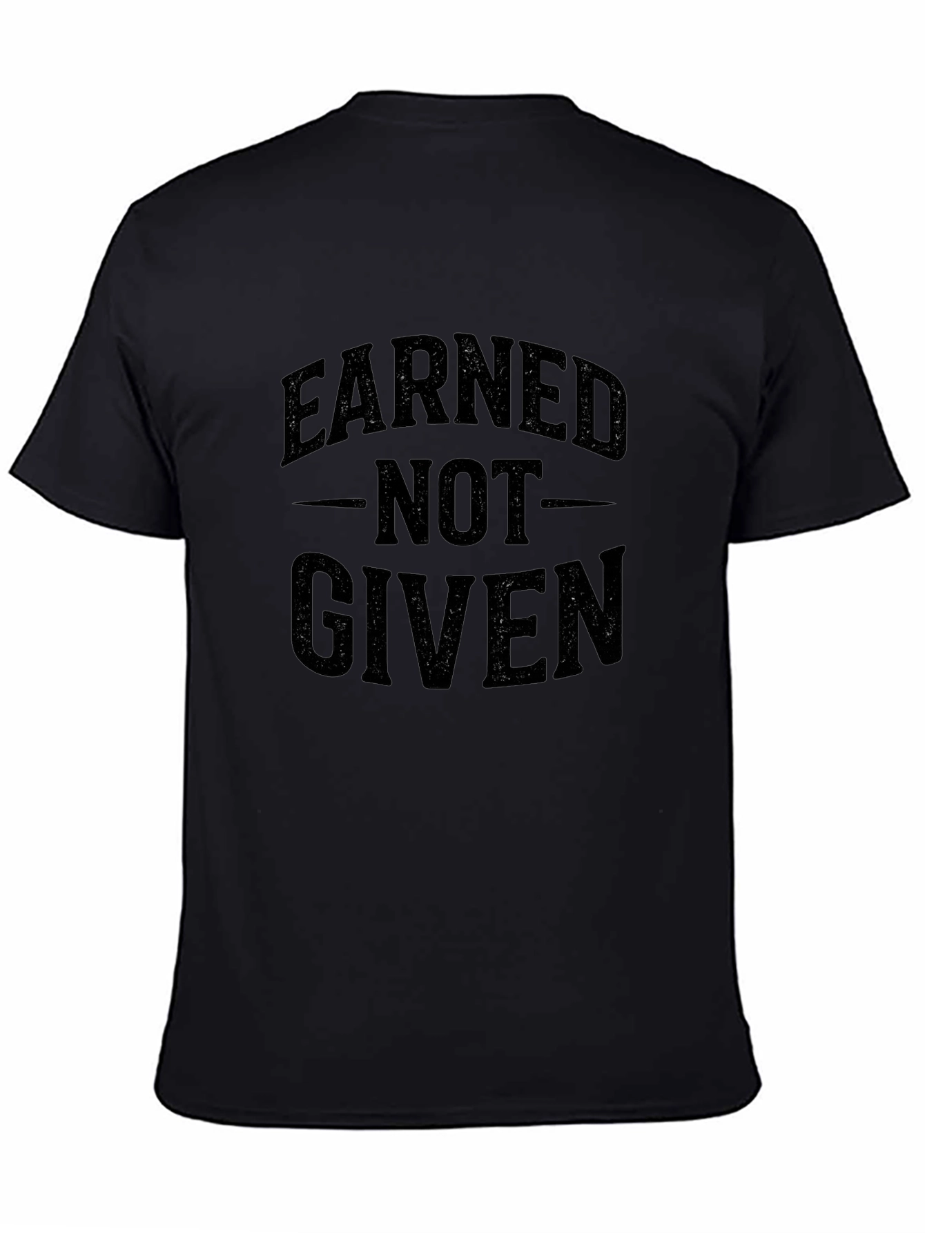 Earned Not Given Black Graphic Tee