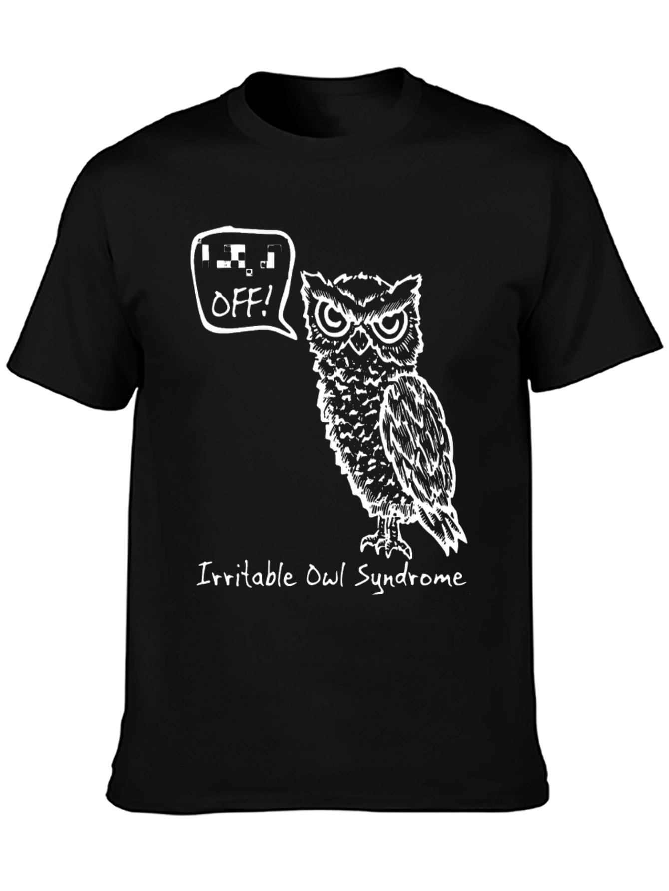 Irritable Owl Syndrome Black Graphic Tee
