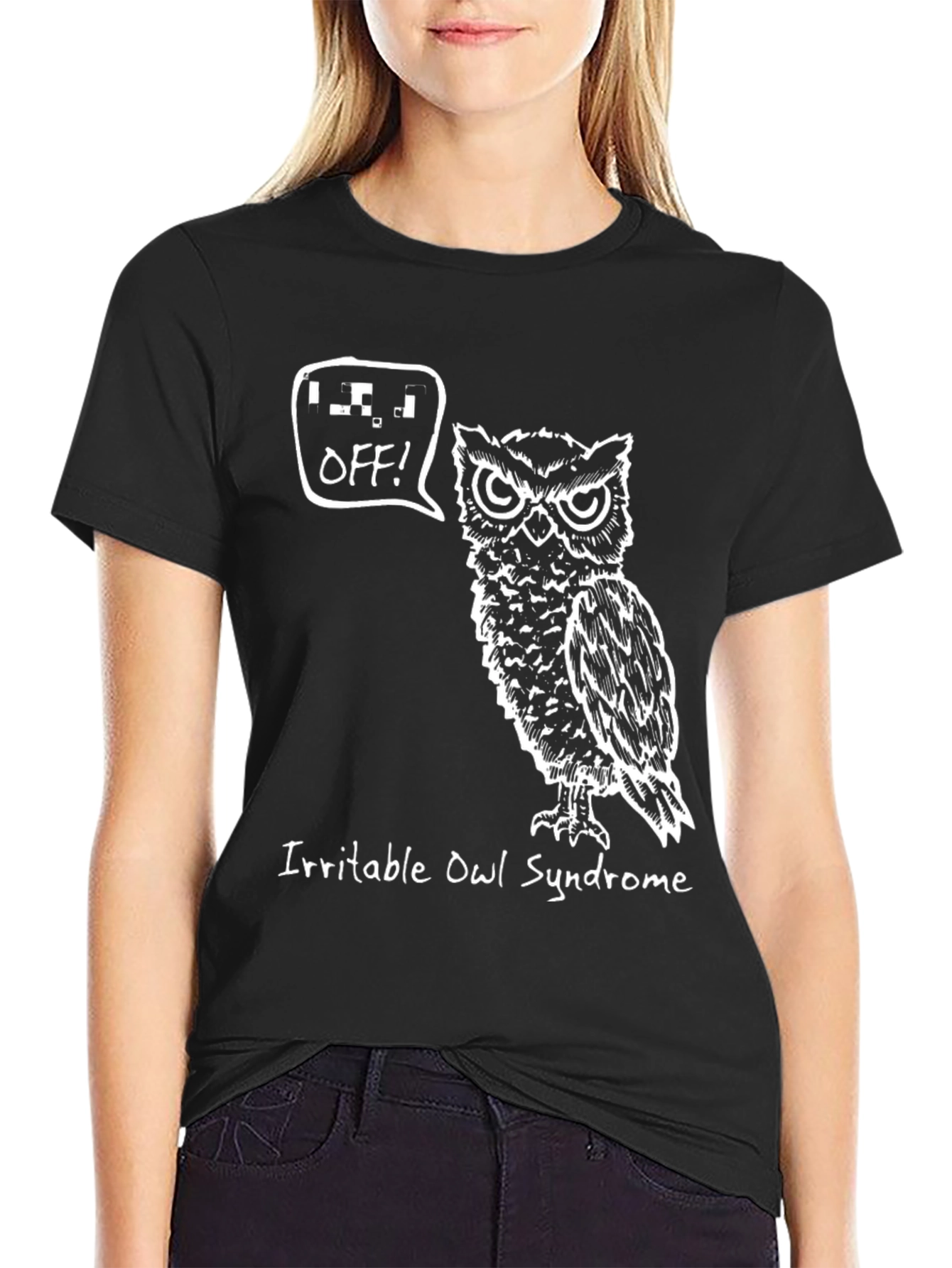 Irritable Owl Syndrome Black Graphic Tee