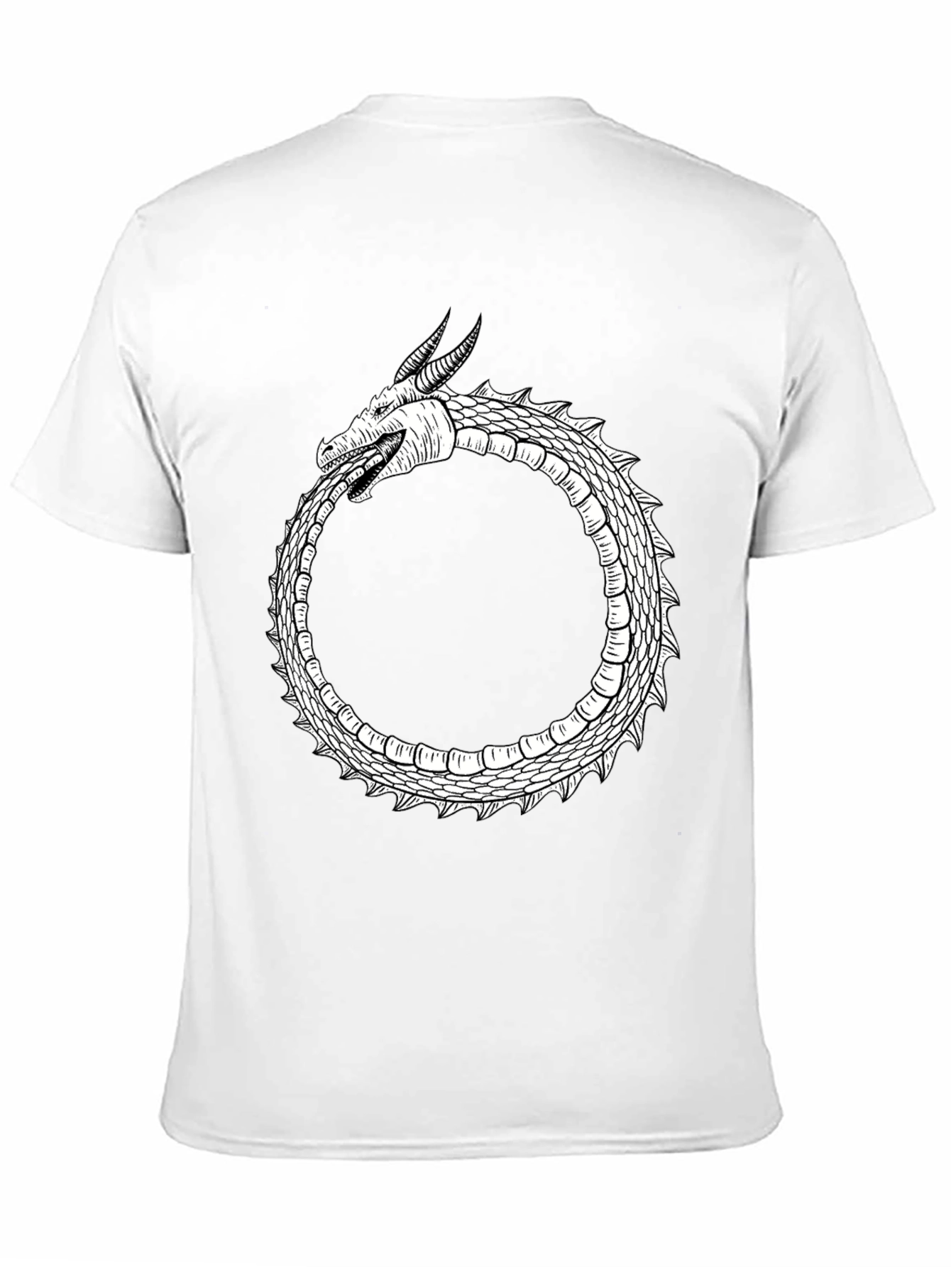 Ouroboros Dragon Graphic Tee - Black Cotton Blend