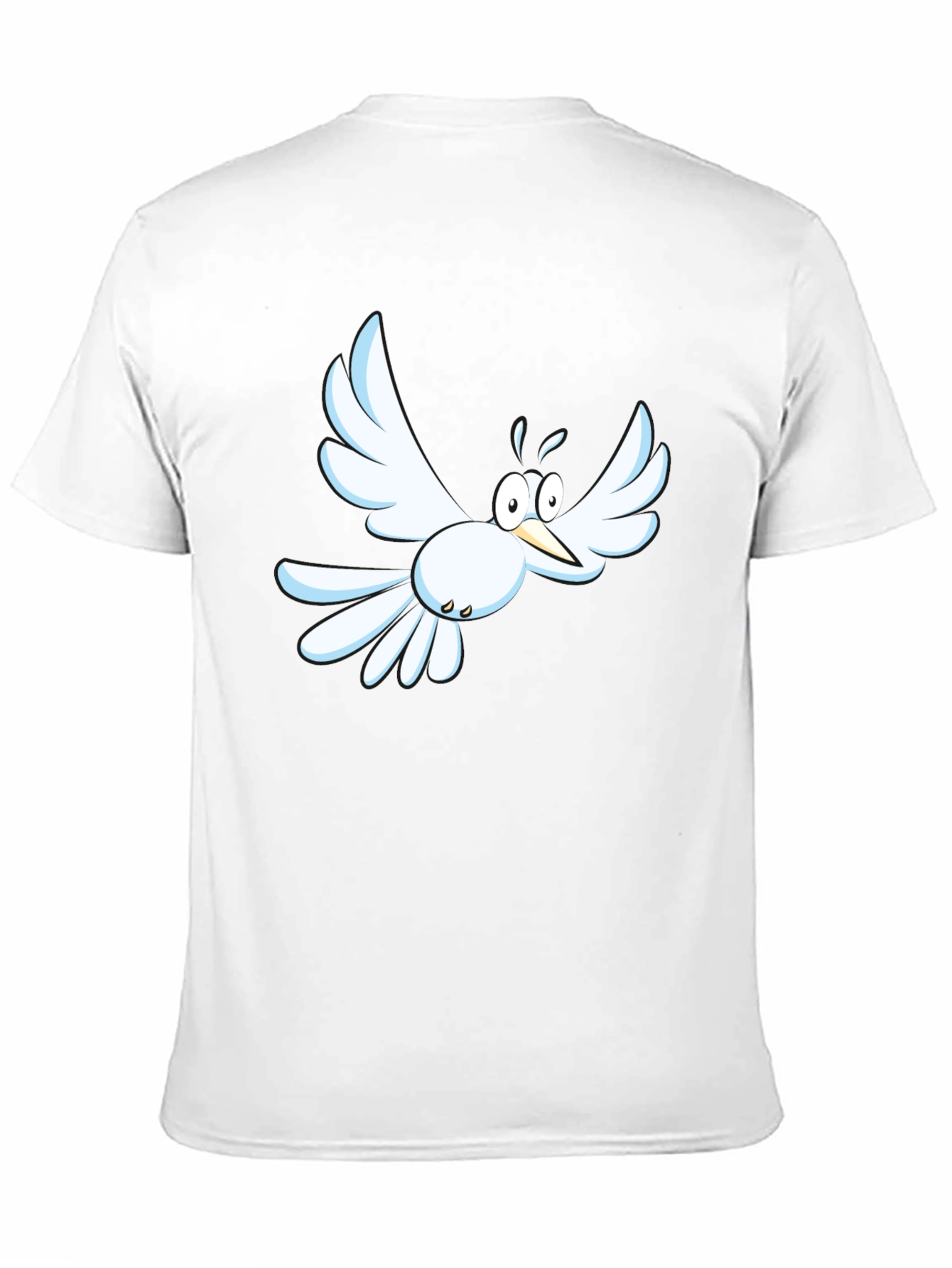 Cartoon Bird Graphic Tee - Mens Black T-Shirt