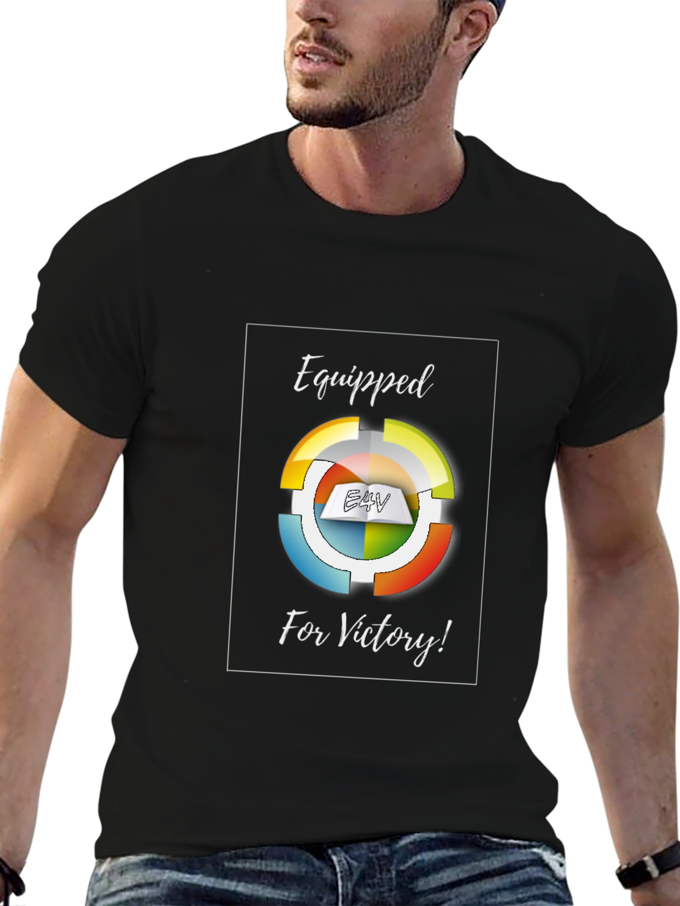 Equipped for Victory Black Graphic T-Shirt