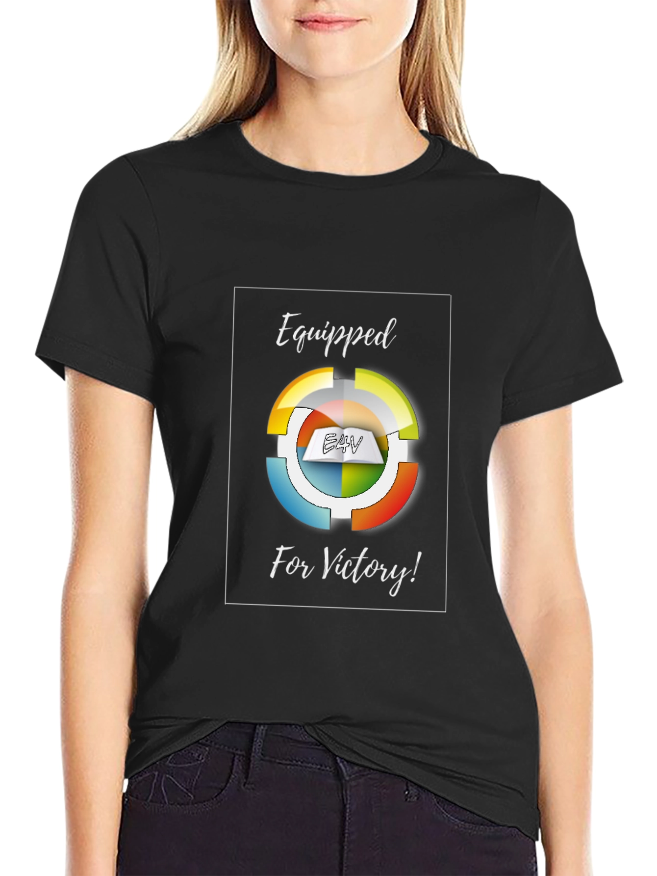 Equipped for Victory Black Graphic T-Shirt
