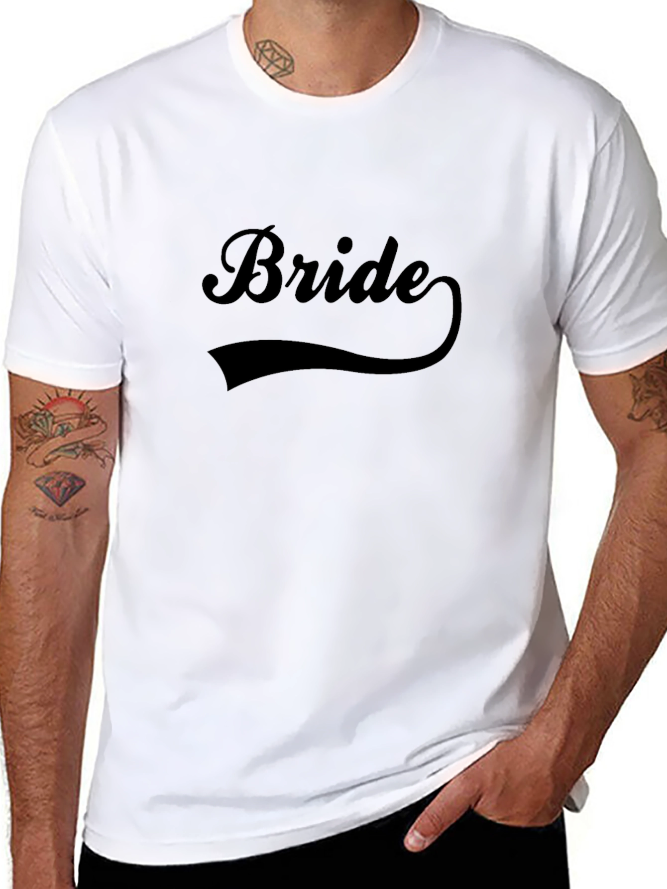 Bride T-Shirt - Black Crew Neck Wedding Tee