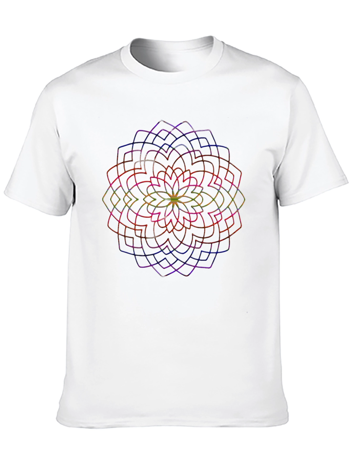 Vibrant Mandala Graphic Black T-Shirt