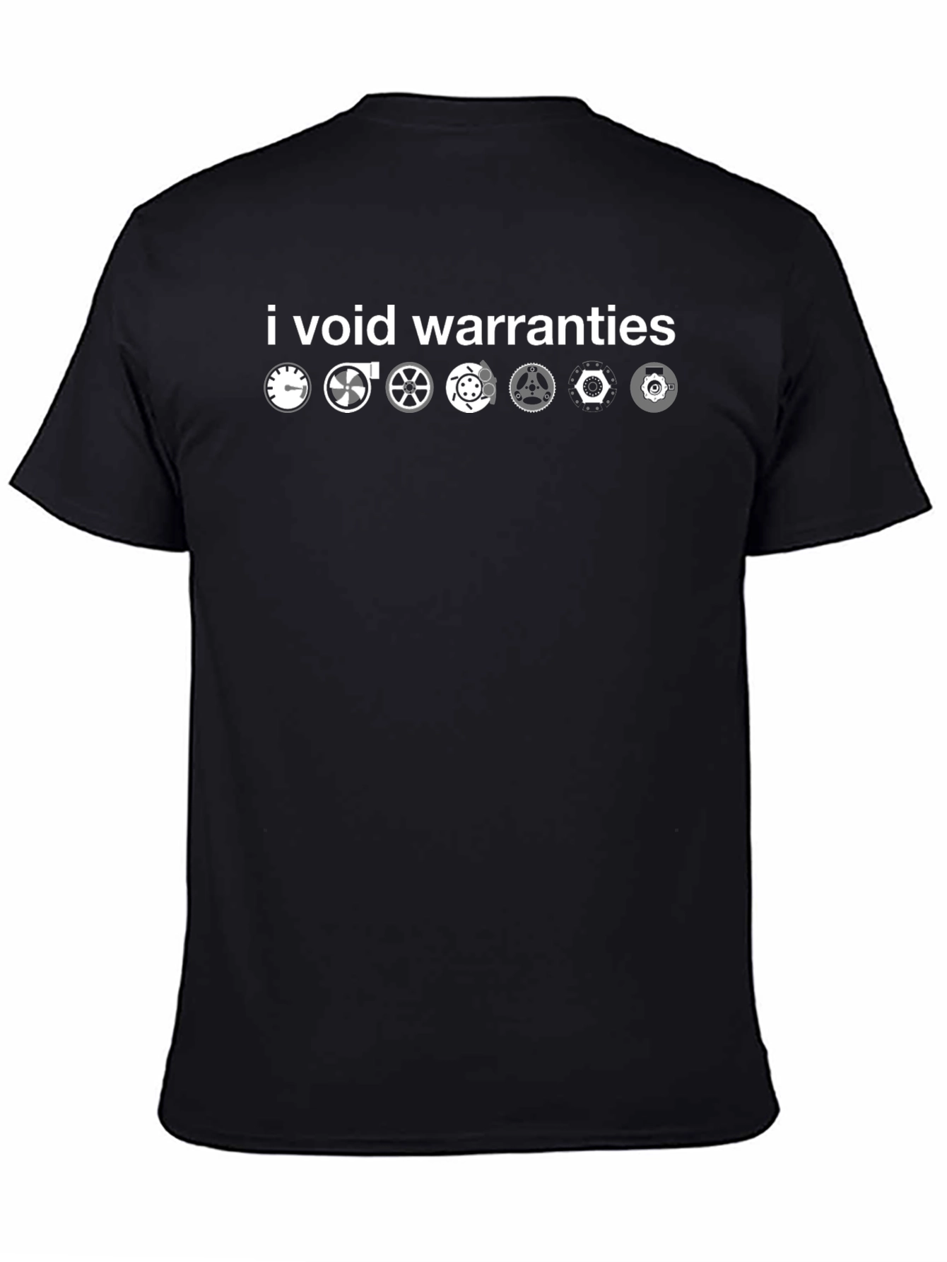 I Void Warranties Black Graphic Tee