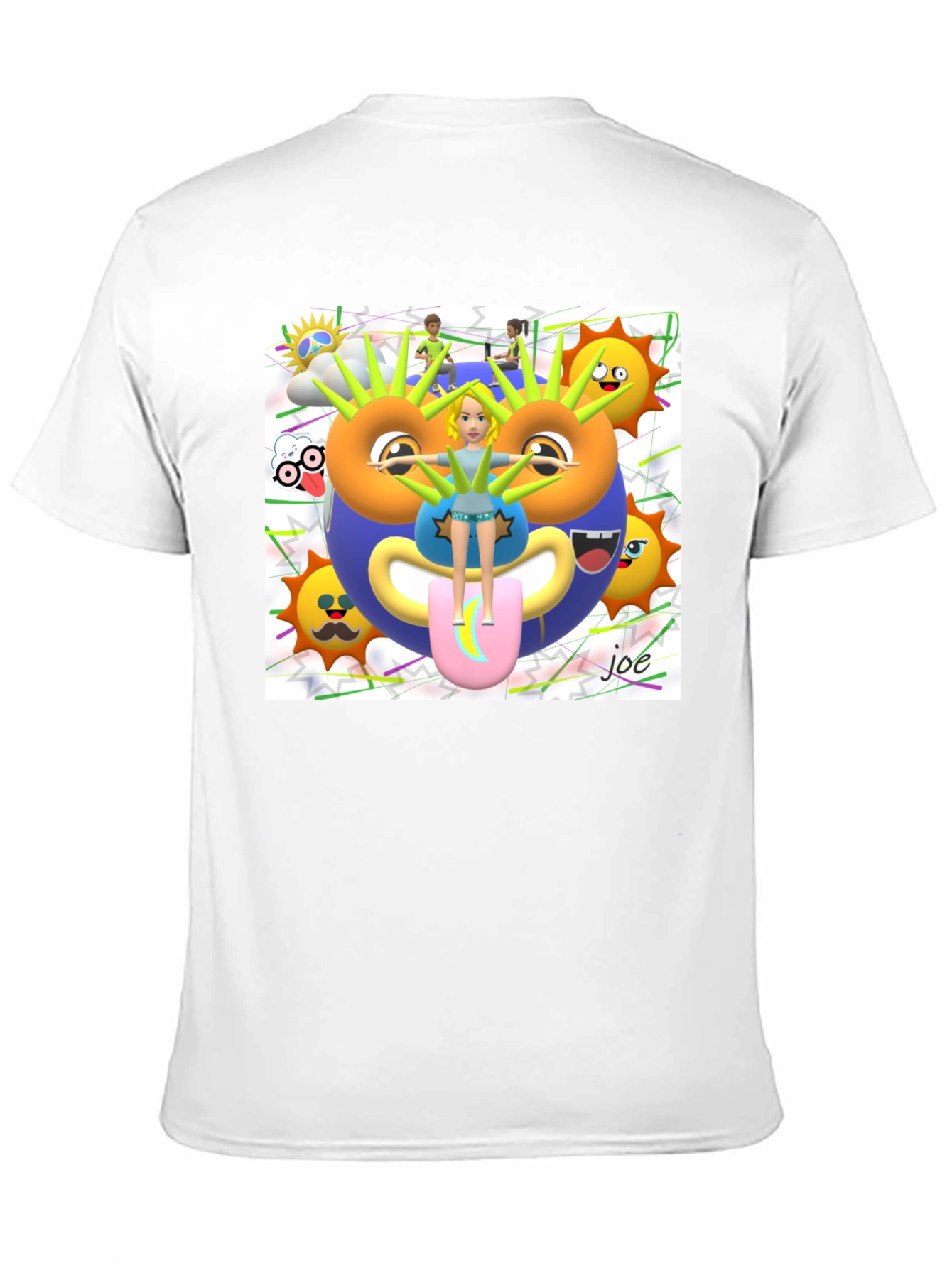 Graphic Print Mens Black T-Shirt