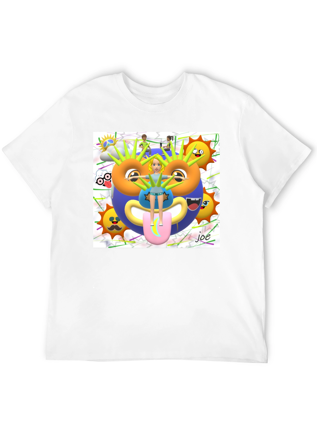 Graphic Print Mens Black T-Shirt