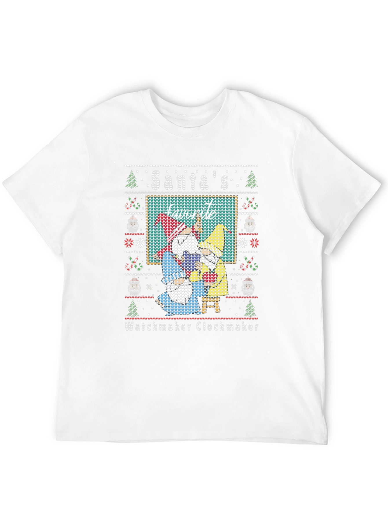 Santas Favorite Watchmaker Clockmaker Ugly Christmas Sweater T-Shirt