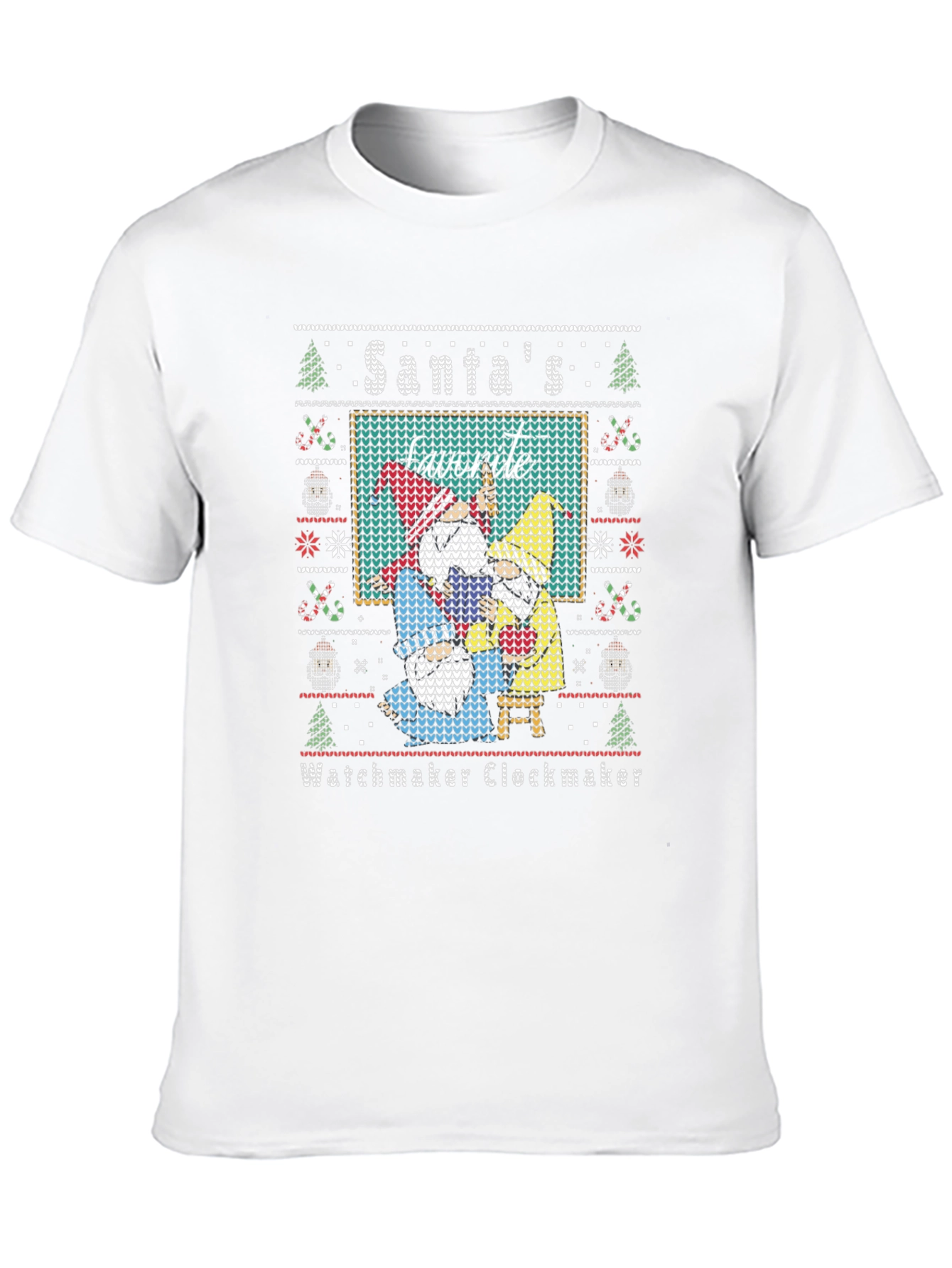 Santas Favorite Watchmaker Clockmaker Ugly Christmas Sweater T-Shirt
