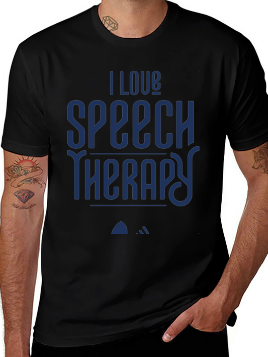 I Love Speech Therapy T-Shirt - Black