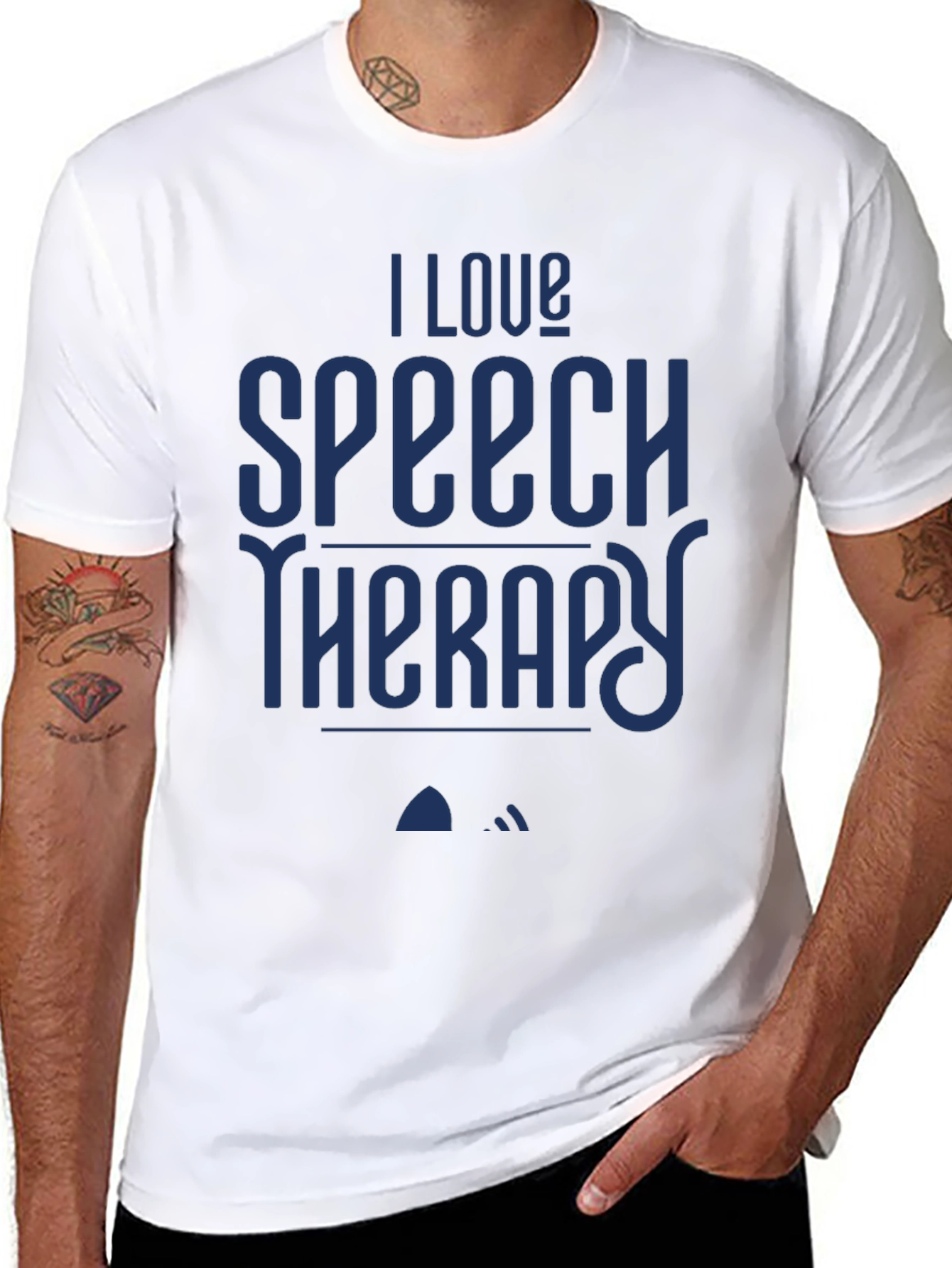 I Love Speech Therapy T-Shirt - Black