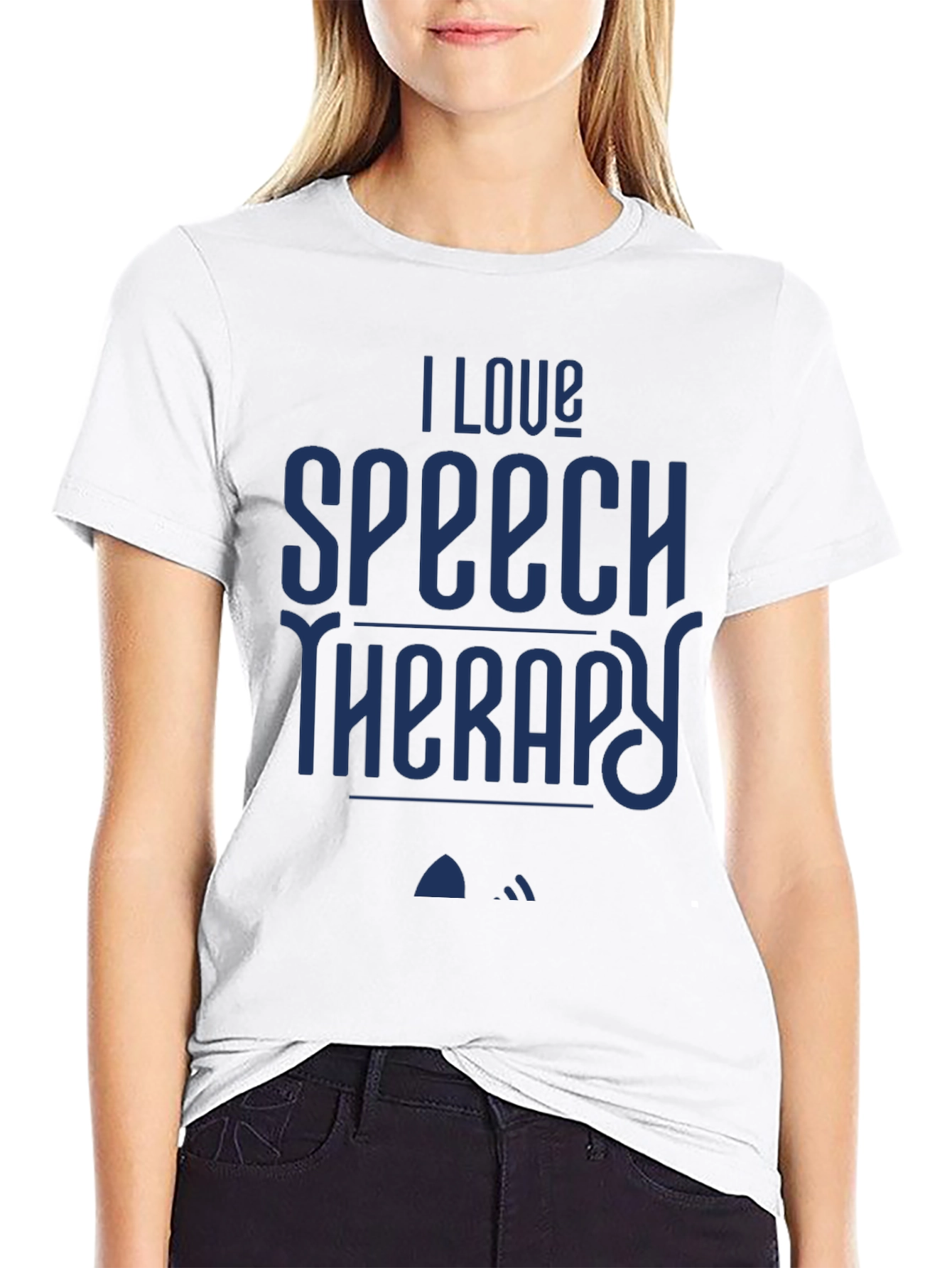 I Love Speech Therapy T-Shirt - Black