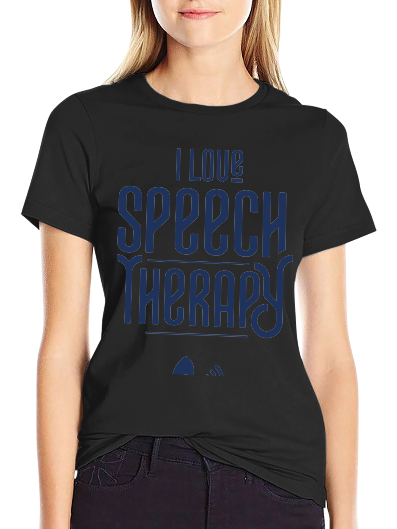 I Love Speech Therapy T-Shirt - Black