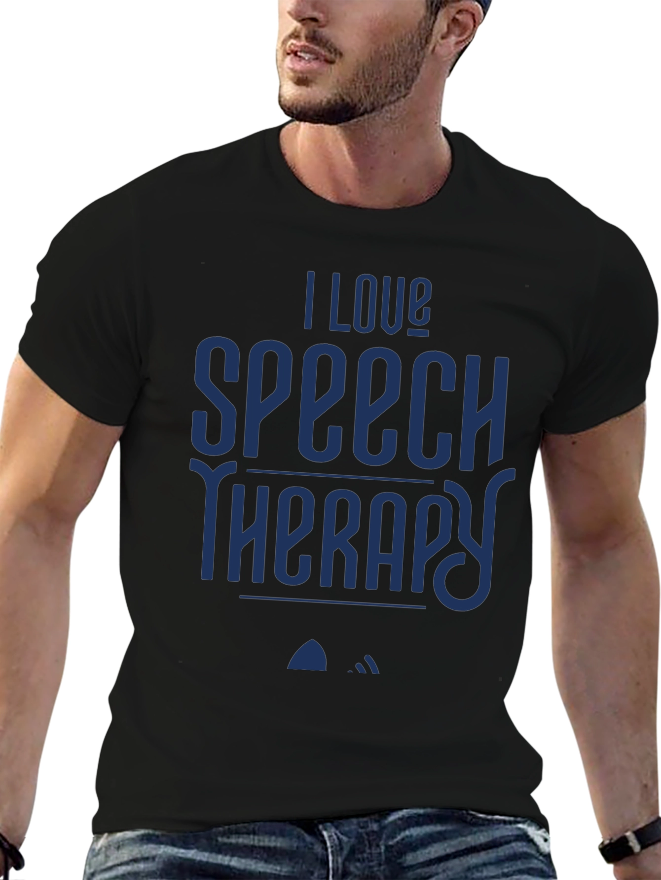I Love Speech Therapy T-Shirt - Black