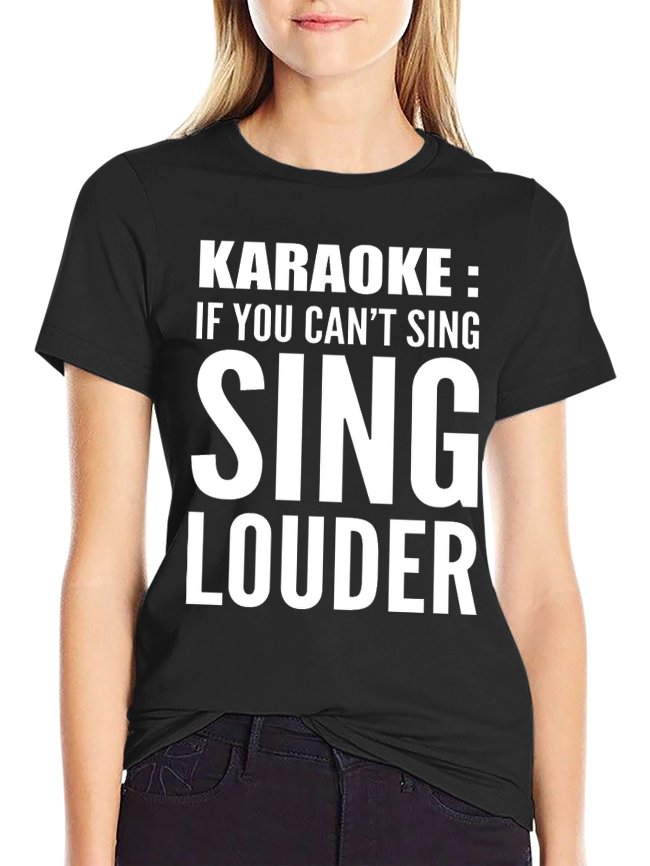 Karaoke Sing Louder Graphic Tee Shirt