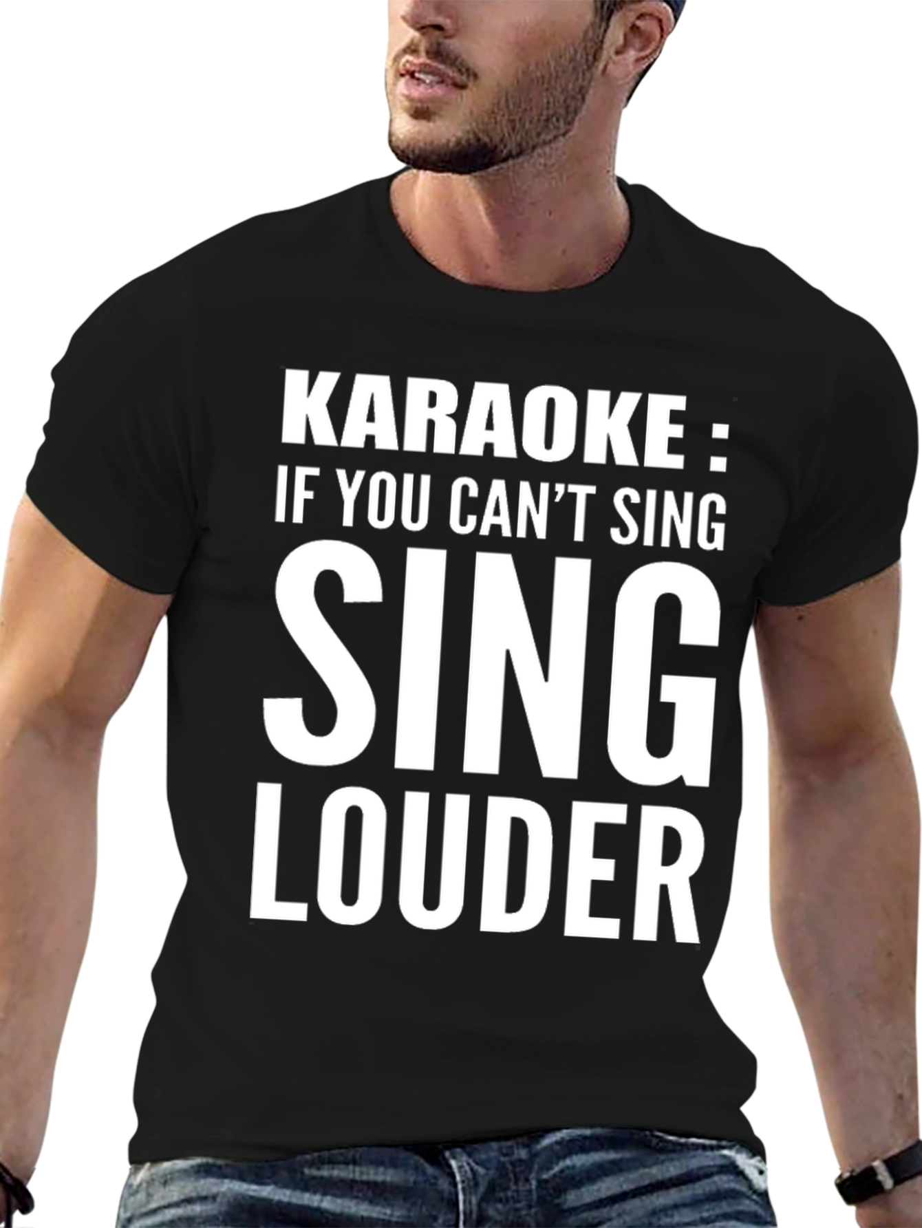 Karaoke Sing Louder Graphic Tee Shirt