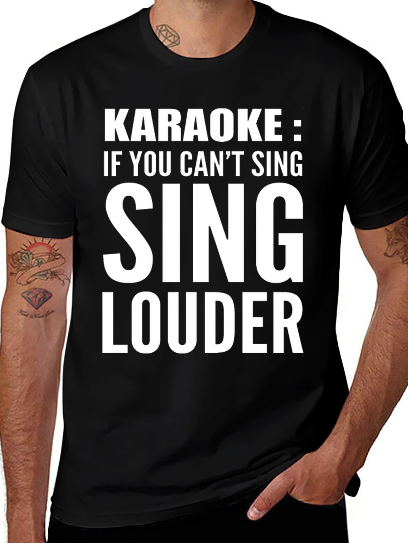 Karaoke Sing Louder Graphic Tee Shirt
