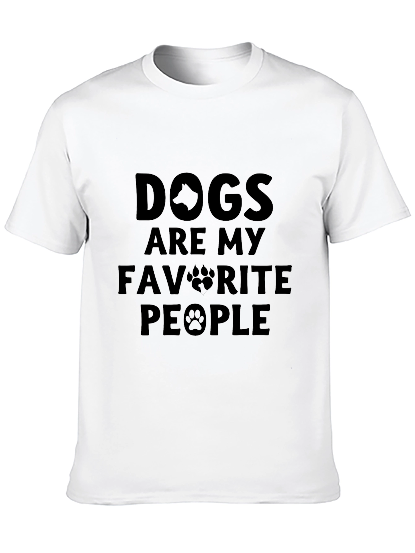 Dogs Are My Favorite People Black T-Shirt