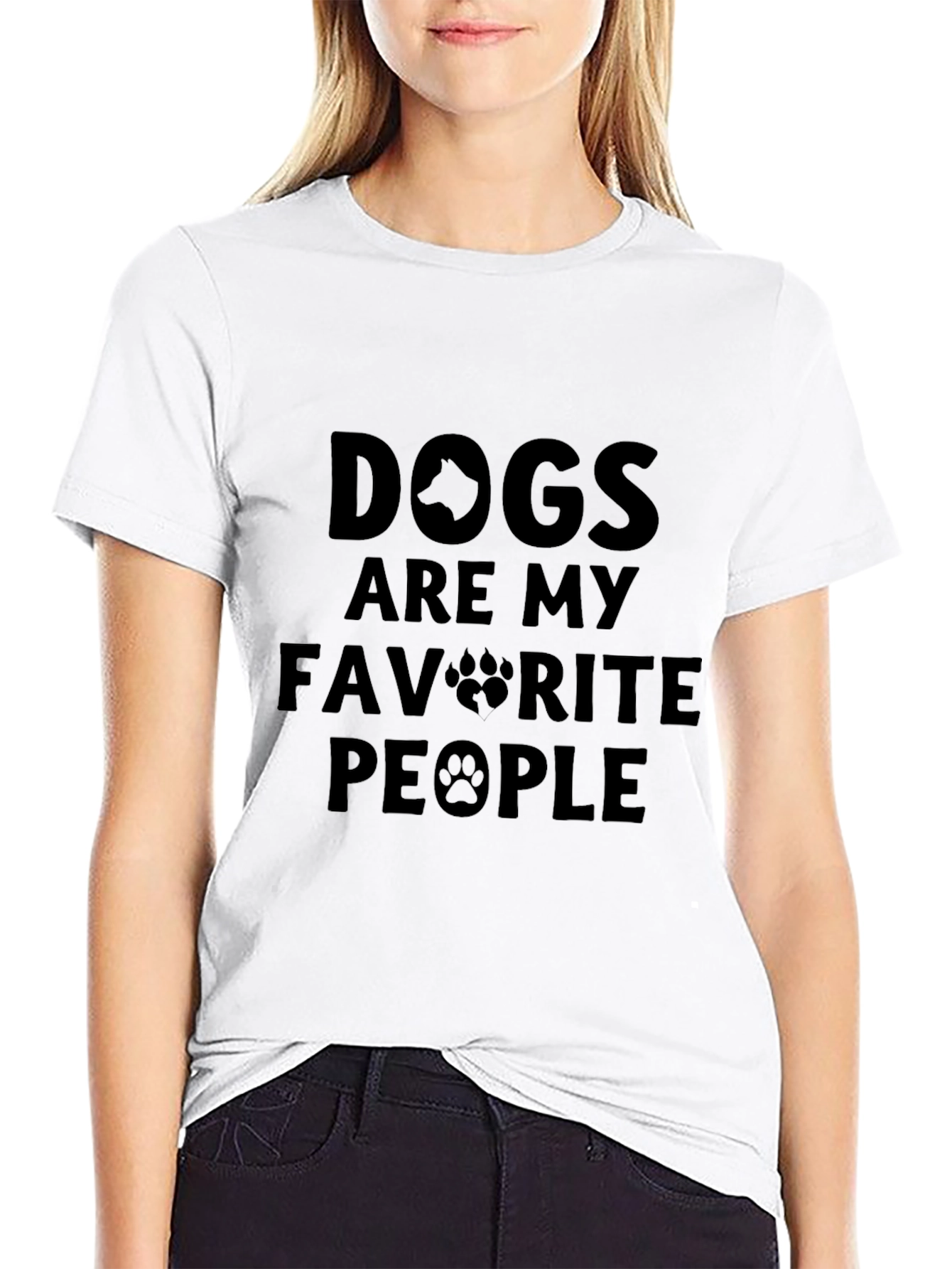 Dogs Are My Favorite People Black T-Shirt