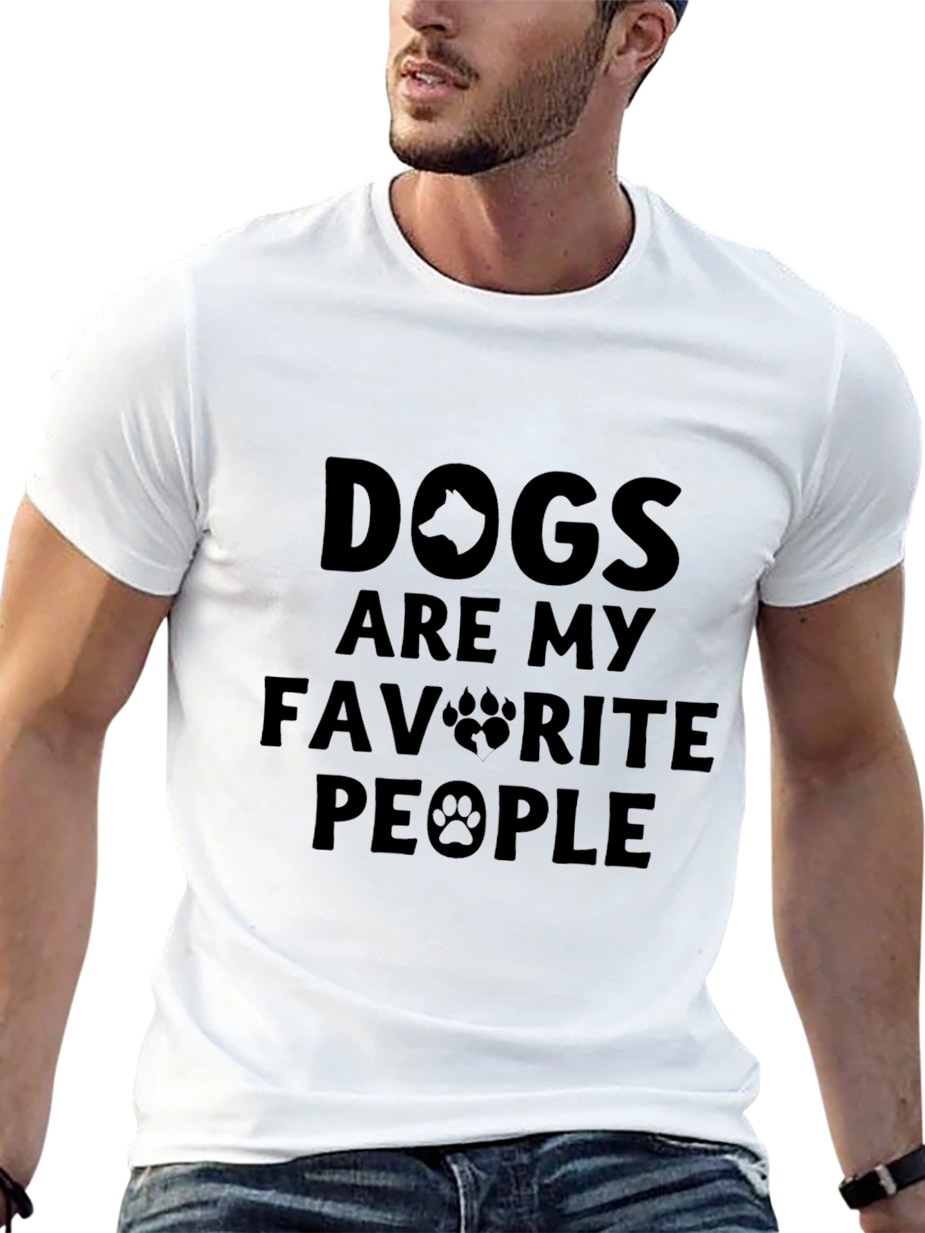 Dogs Are My Favorite People Black T-Shirt