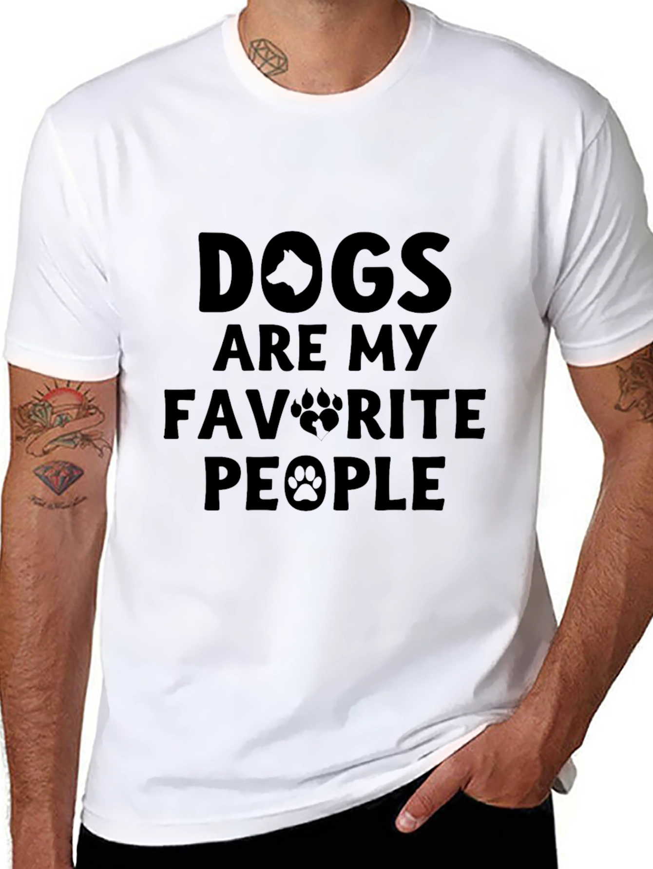 Dogs Are My Favorite People Black T-Shirt