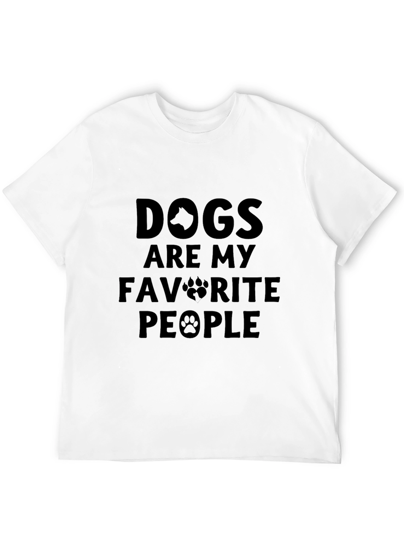 Dogs Are My Favorite People Black T-Shirt