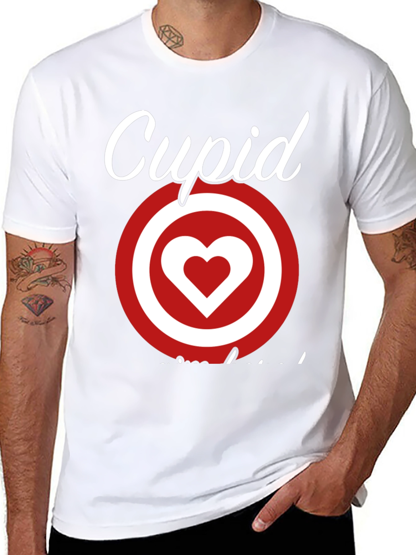 Cupid Target Heart T-Shirt - Valentines Day Love