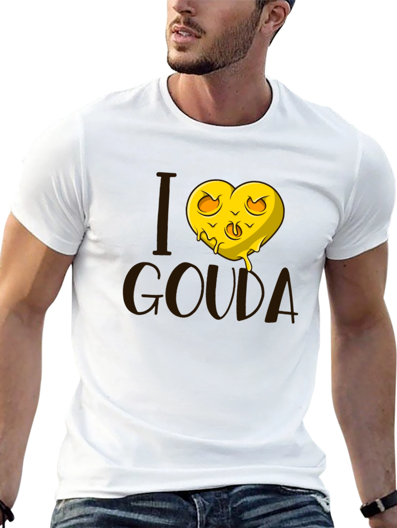 I Heart Gouda Cheese Graphic Tee - Unisex