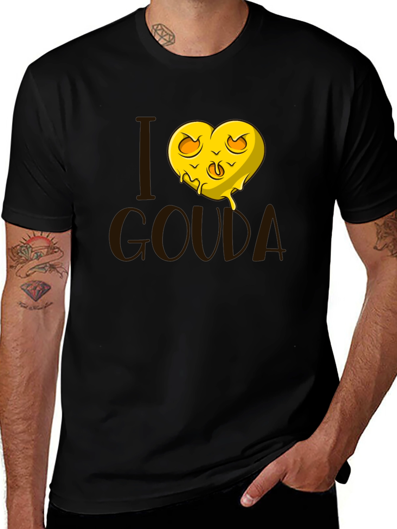 I Heart Gouda Cheese Graphic Tee - Unisex