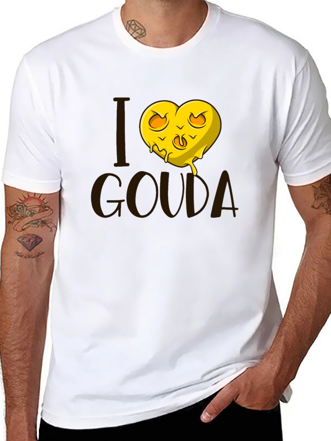 I Heart Gouda Cheese Graphic Tee - Unisex