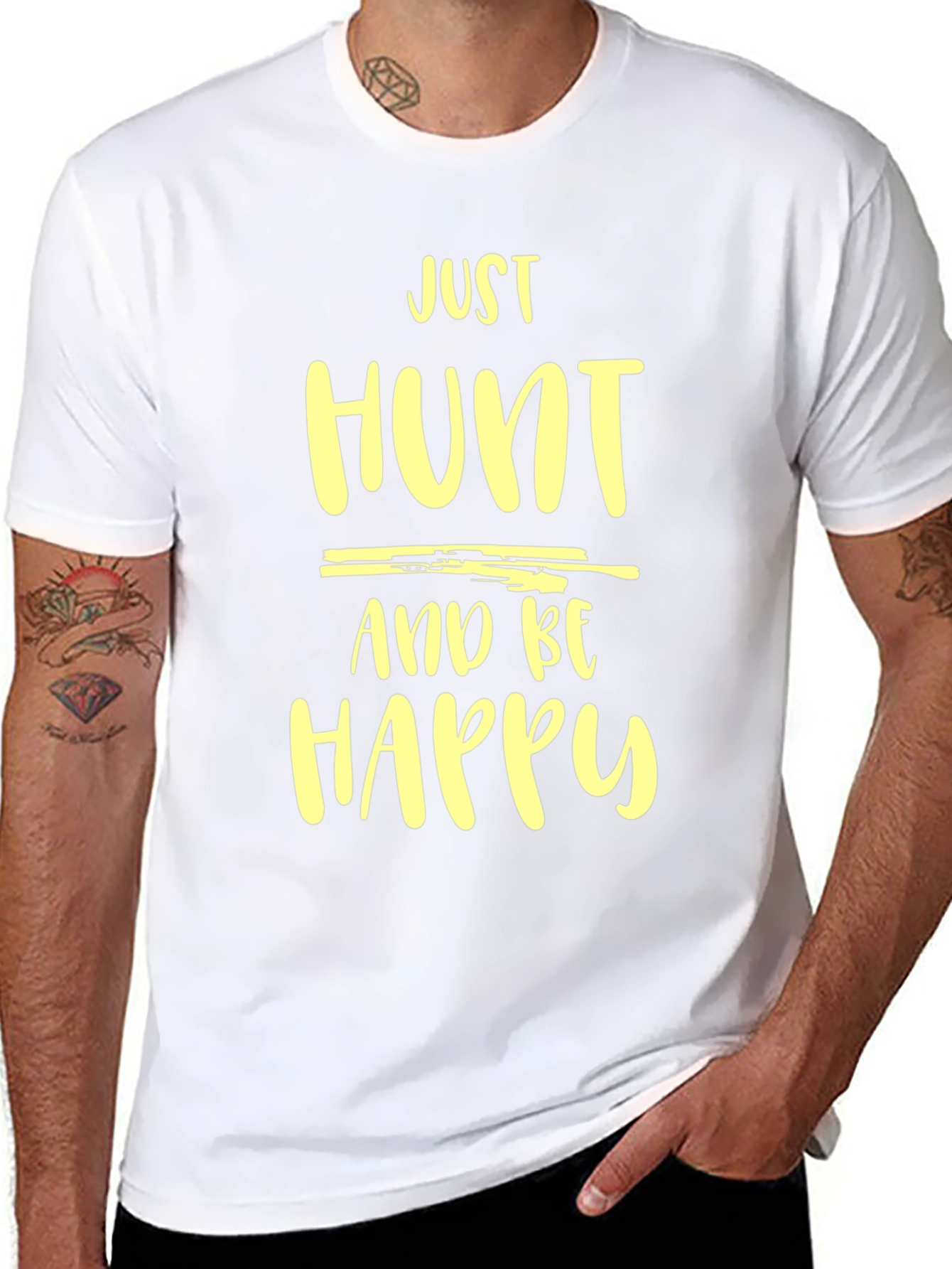 Just Hunt and Be Happy Graphic Tee