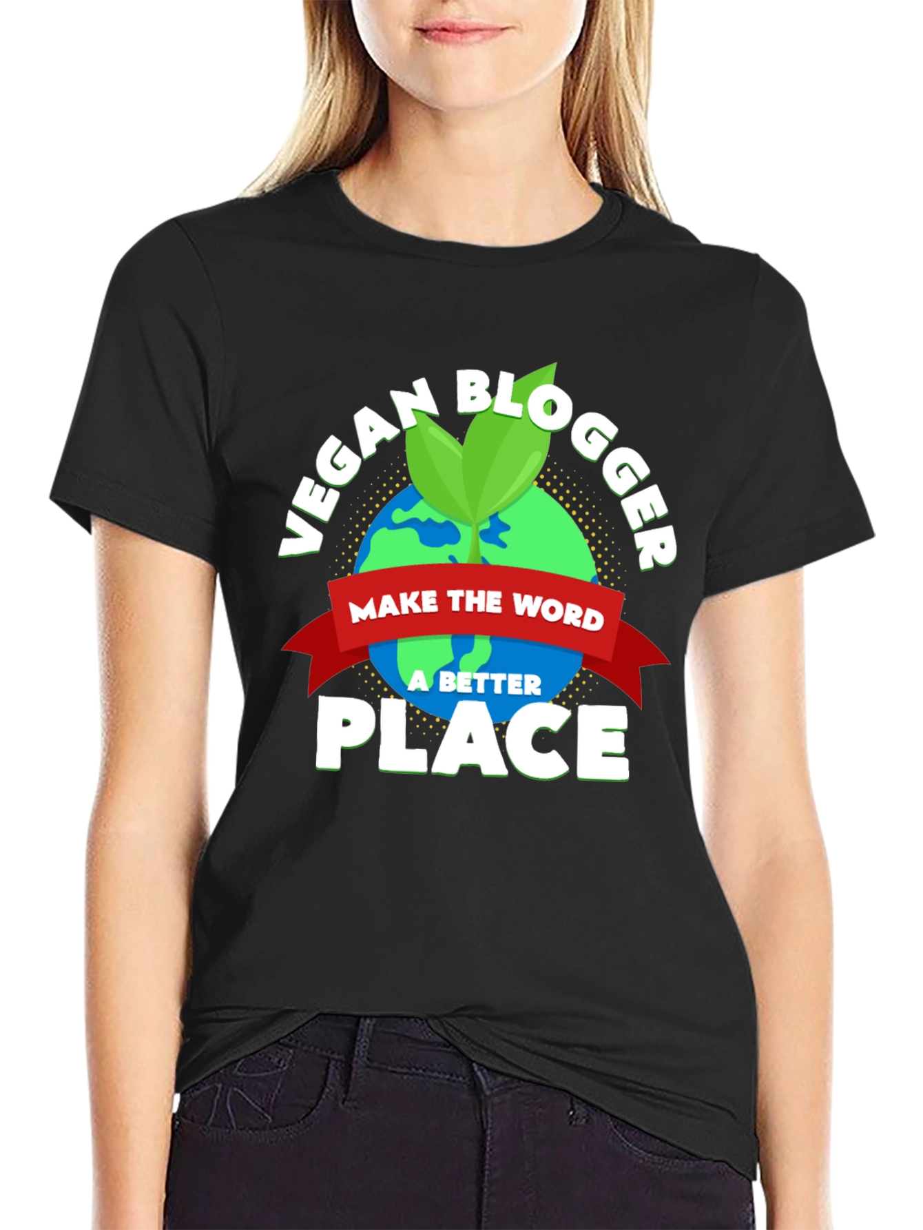 Vegan Blogger Earth Graphic T-Shirt