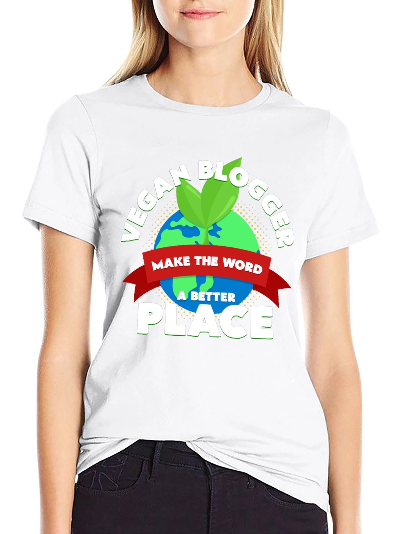 Vegan Blogger Earth Graphic T-Shirt