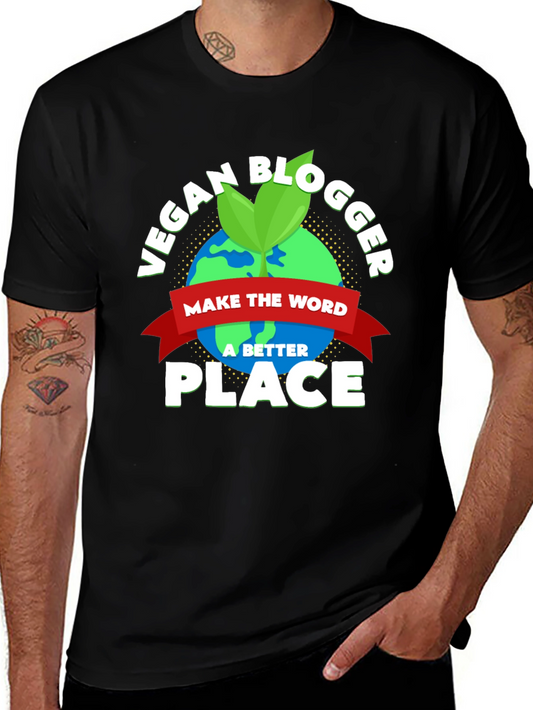 Vegan Blogger Earth Graphic T-Shirt