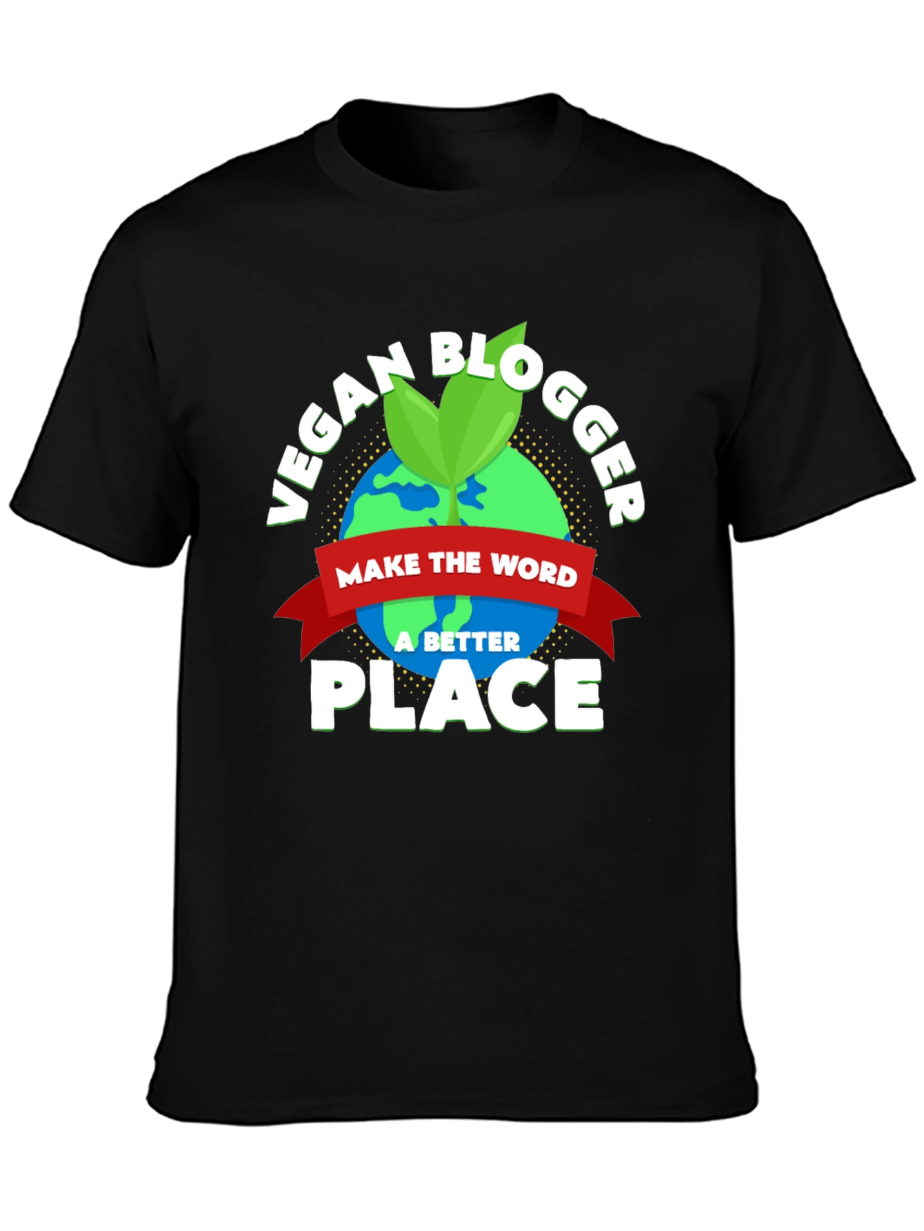 Vegan Blogger Earth Graphic T-Shirt