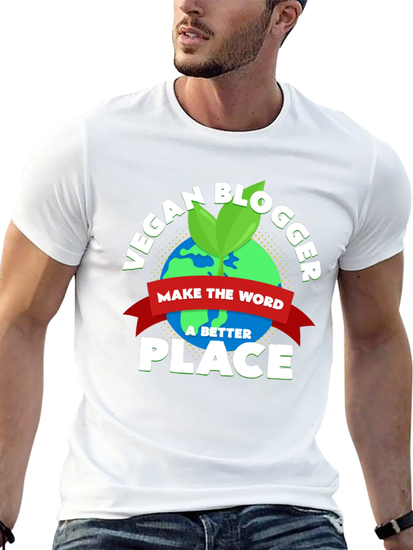 Vegan Blogger Earth Graphic T-Shirt