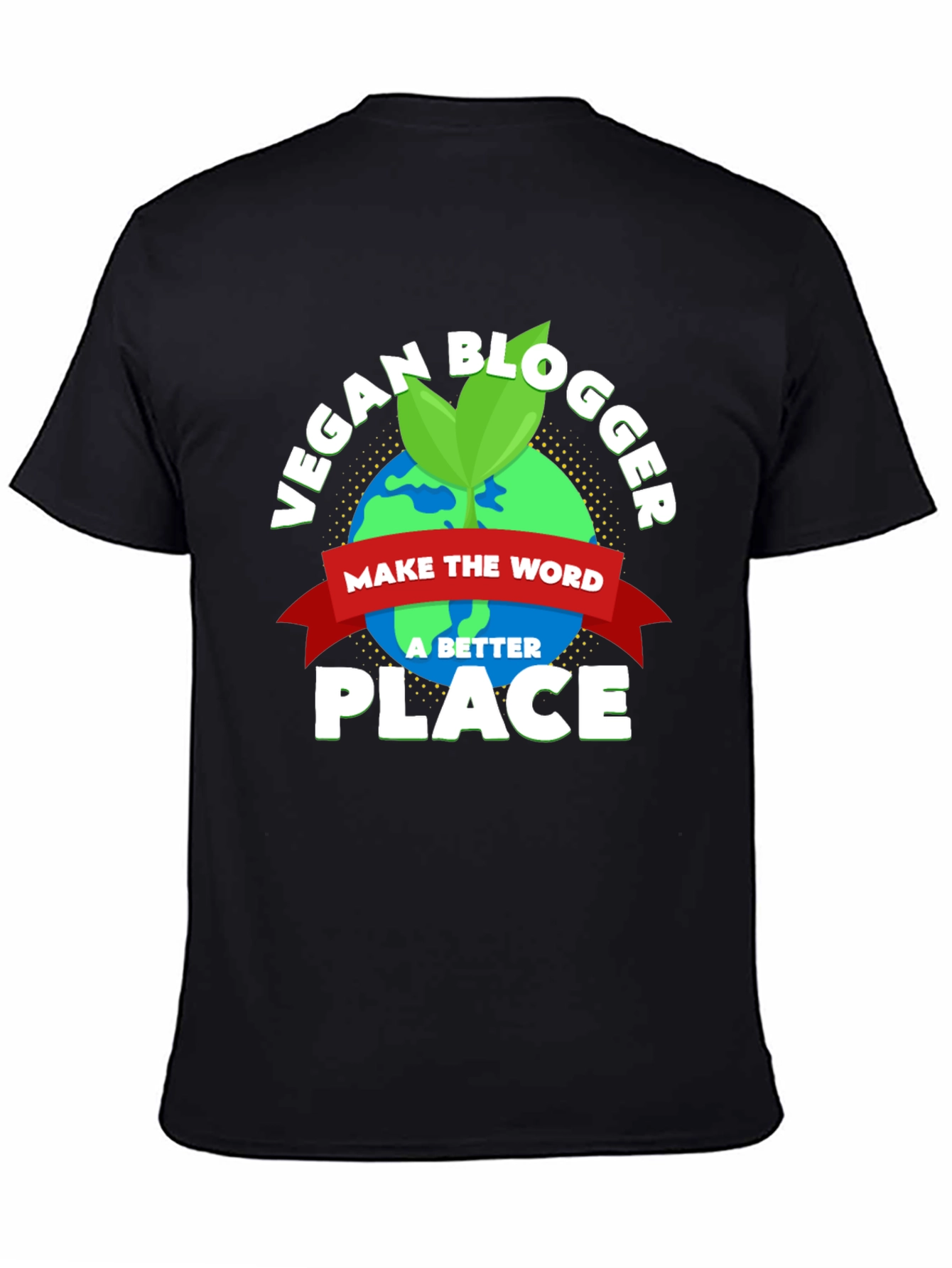 Vegan Blogger Earth Graphic T-Shirt