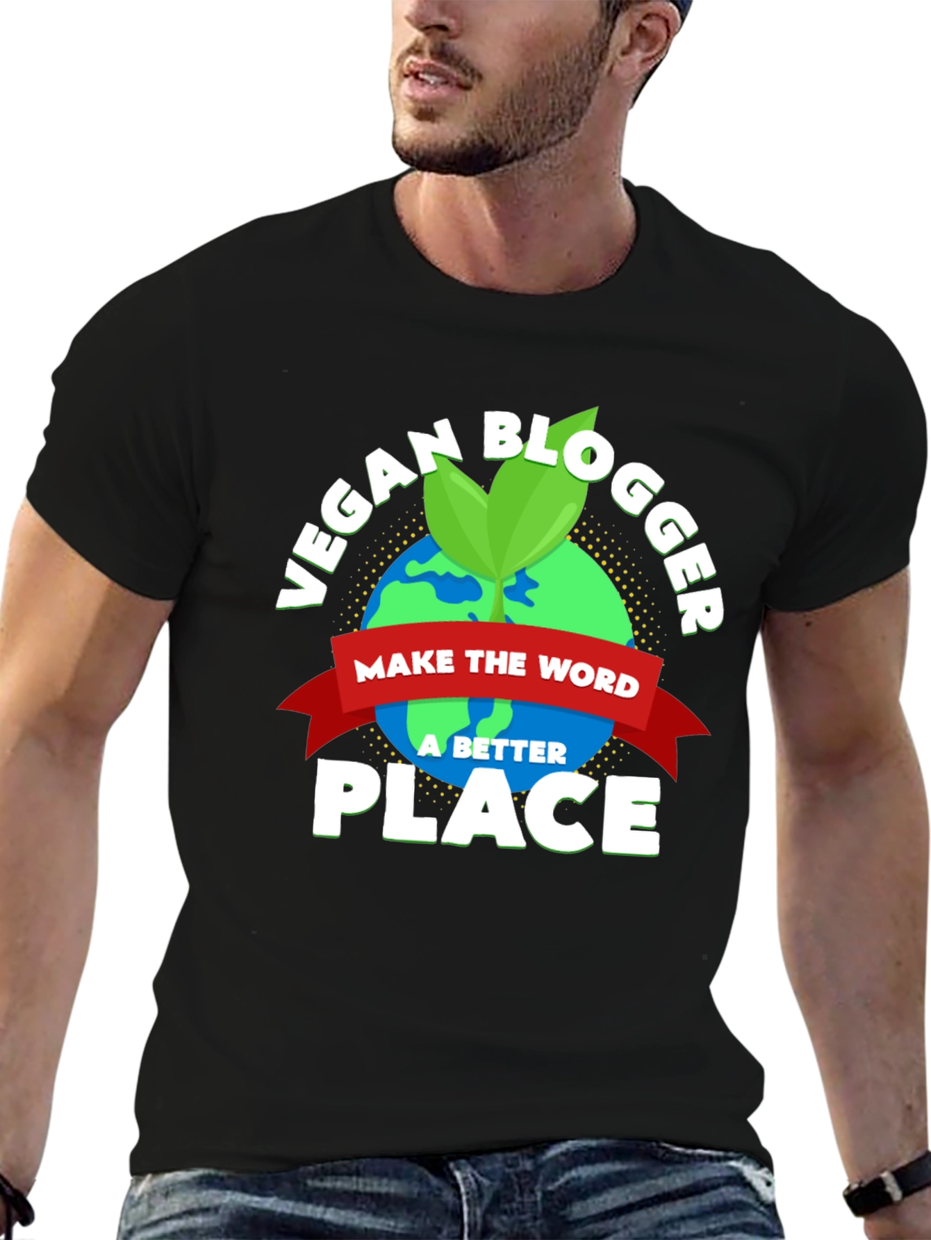 Vegan Blogger Earth Graphic T-Shirt