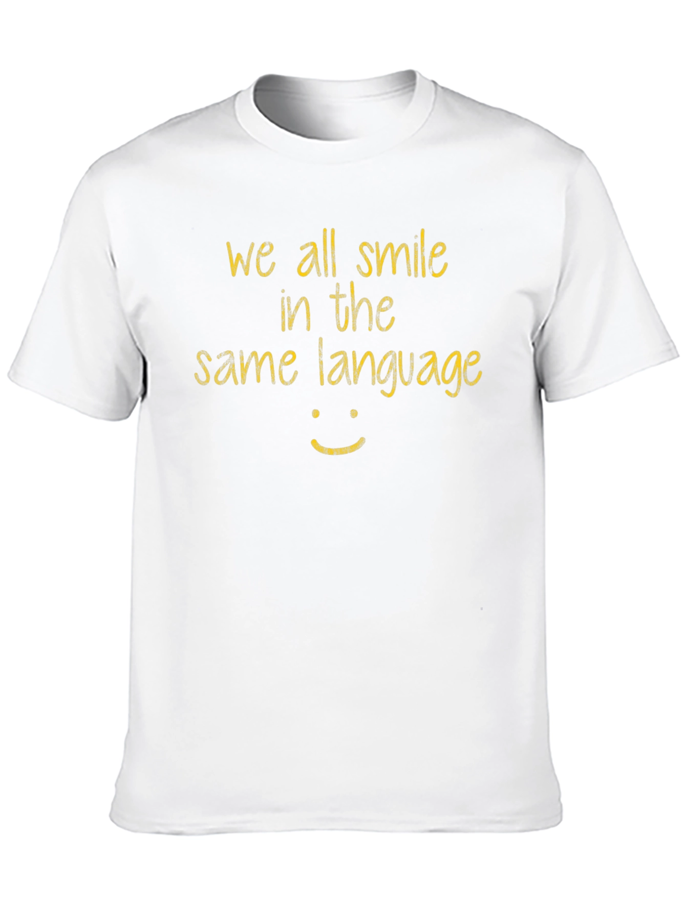We All Smile T-Shirt - Black Casual Tee