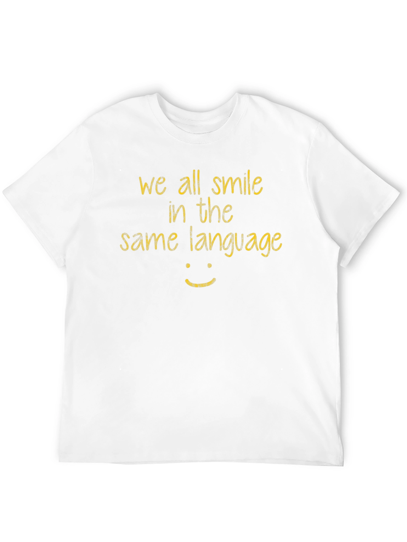 We All Smile T-Shirt - Black Casual Tee
